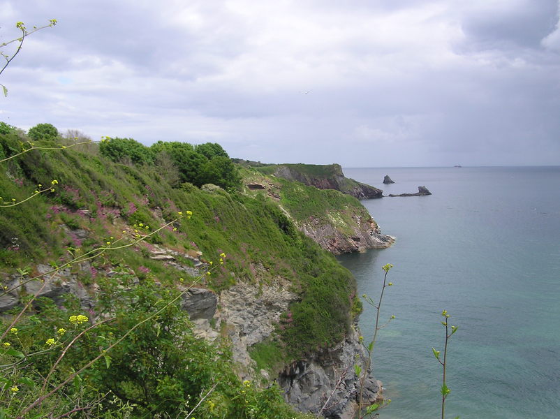 Looking out along series of small rocky headlands.